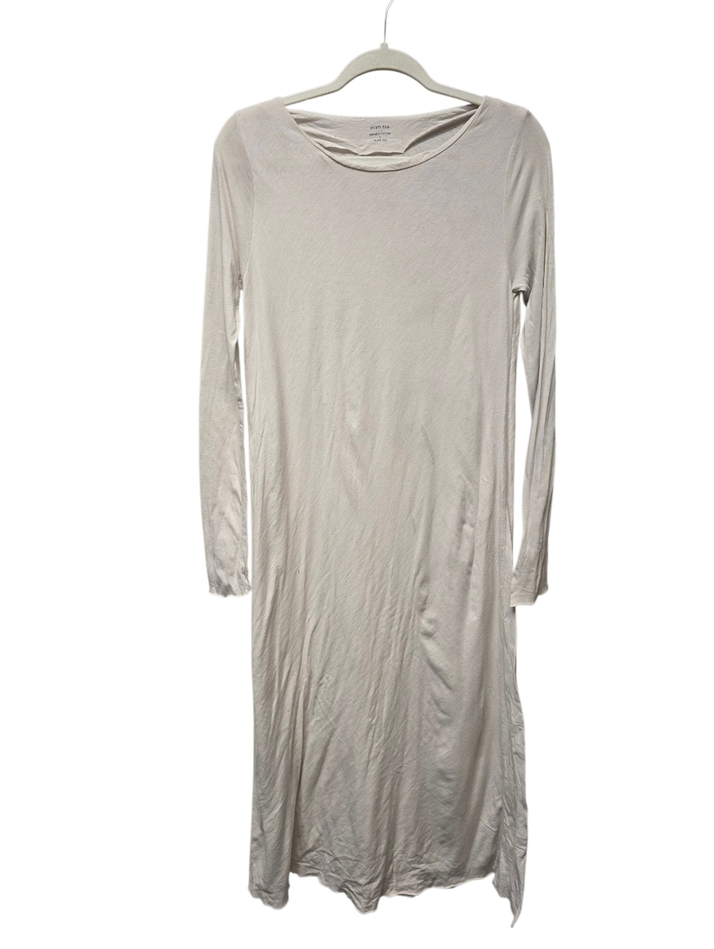 Evam Eva Womens Dress Long Sleeve Ivory Organic Cotton + Natural Dye Sz 1 Japan